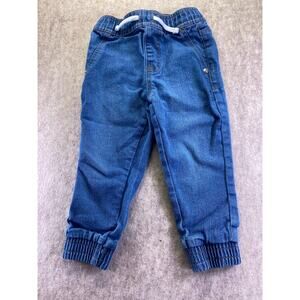 7 For All Mankind Toddler Blue Denim Joggers Size 2T